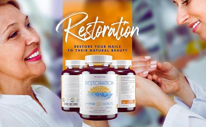 Restoration Toenail Fungus Treatment Probiotic Pills - Nail Fungus Treatment For Toenail fungus Fungi Foot Repair Extra strength Intensive Toe Nail renewal feet Fungus Supplement - Month Supply 60ct
