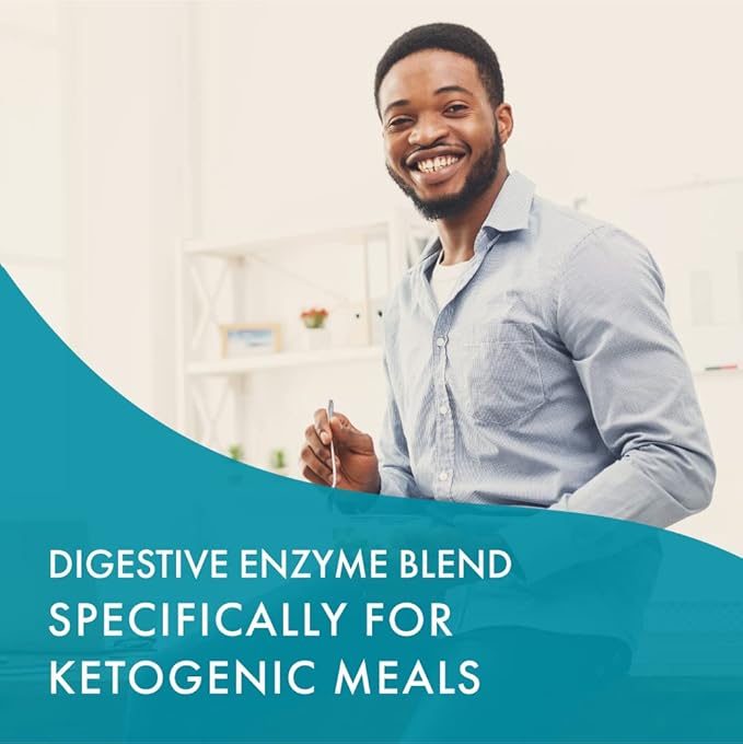 Real-Zymes™ KETO Digestive Enzymes Supplement with Probiotics for Better Digestion - Natural Support for Relief of Bloating Gas Belching Diarrhea Constipation IBS etc. - 30 Caps