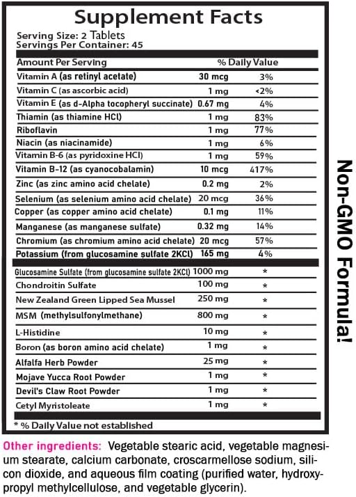Glucosamine Complex Powder - JOINT SUPPORT COMPLEX - Joint Formula Support Chondroitin Sulfate Complex MSM &amp Boron Blend Joint Mobility Booster Boron Supplement Capsules 3 Bottles 270 Tablets