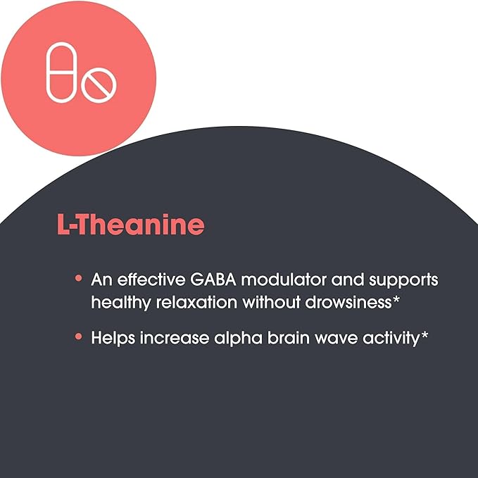 Metabolic Maintenance L-Theanine 200mg - L Theanine Supplement with Glycine for Calm Energy and Focus Amino Acid for Sleep Support and Healthy Stress Response - 120 Capsules