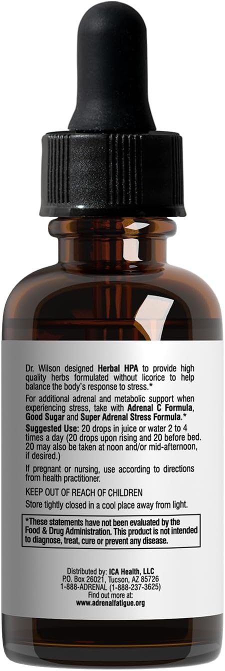 Dr. Wilson's Herbal HPA 2 Ounces Adaptogenic Herbs for Adrenal Support and Daily Use