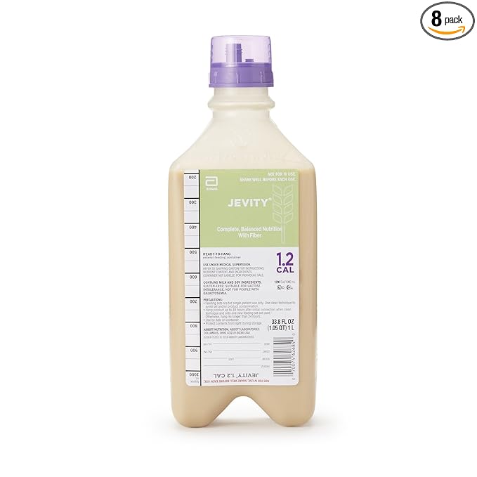 Jevity 1.2 Cal Nutrition 1000mL RTH w/Fiber &amp Connector Cap 8/Cs
