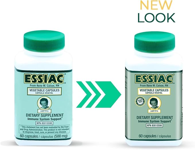 Essiac Tea All-Natural Herbal Extract Capsules – 60 Capsules | Powerful Antioxidant Blend to Help Promote Overall Health &amp Well-Being | Original Formula Since 1922 (Pack of 3)