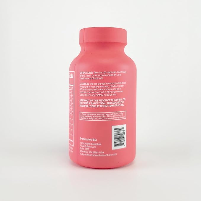 Terra Health Essentials Bloat Control | Fast-Acting No Bloat Relief w/Digestive Enzymes Probiotic Strains for Targeted Anti Bloat Support - Lactase Lipase Protease &amp Amylase for Digestive Healt