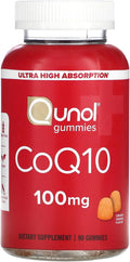 Qunol CoQ10 Gummies CoQ10 100mg Delicious Gummy Supplements Coenzyme Q10 Helps Support Heart Health Vegan Gluten Free Ultra High Absorption - 90 Count