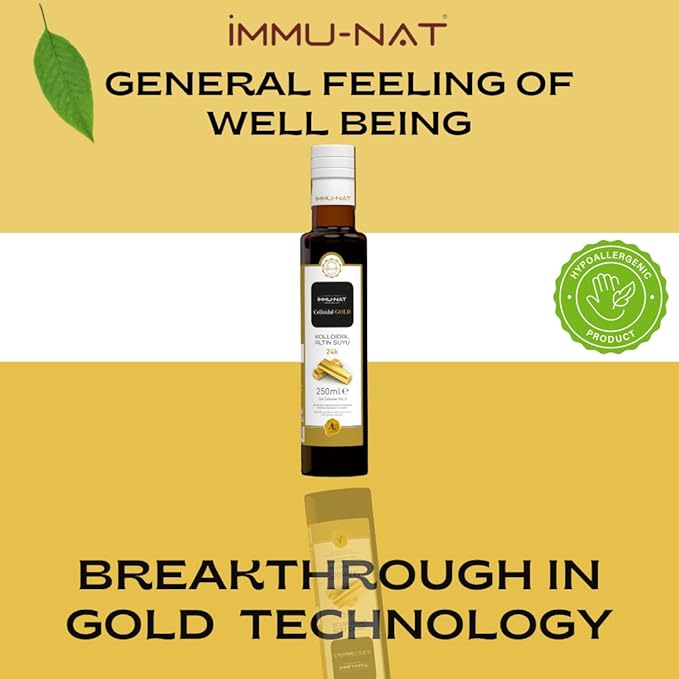Colloidal Gold Water 24K Pure Liquid 20PPM (8.5oz) Mineral Supplement for Enhanced Cognitive Function Focus Creativity Calmness Sleep Aid - Pineal Gland Decalcification
