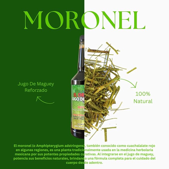 Maguey Juice - Jugo De Maguey ReforzadoWith Graviola Soursop Moronel Cancerina Aloe - Michoacano Tarasco 1 lt (33.3Fl Oz) Asado (Reinforced)