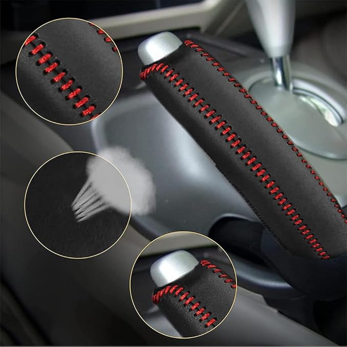 Leather Car Handbrake Cover for Mercedes Benz/AMG CLA Sedan C118 C117 CLA 35/CLA 45 45S/CLA200/CLA220d/CLA250/CLA250e/CLA260 Anti-Slip Handle Protector Cover InteriorBlue normal