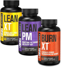 Jacked Factory Burn-XT (60 Capsules) + Lean-PM (60 Capsules) + Lean-XT (60 Capsules) 24-Hour Weightloss Stack w/Clinically Studied Thermogenic Fat Burners &amp Nighttime Weight Loss Sleep Aid
