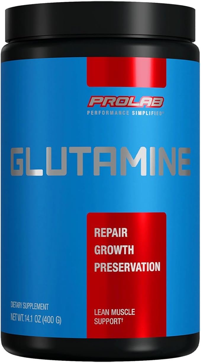 ProLab Glutamine Powder 400g Pure L-Glutamine Supplement for Muscle Recovery Endurance &amp Immune SupportUnflavored Post-Workout Recovery Amino Acid Powder (80 Servings)