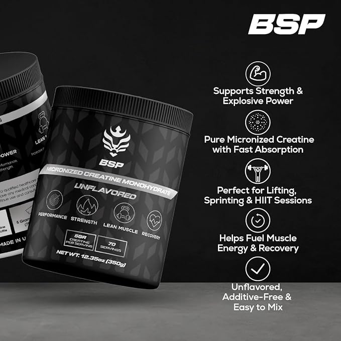 Benavidez Micronized Creatine Monohydrate Powder – 5000mg Pure Unflavored Creatine Supplement for Muscle Strength Performance &amp Recovery – Non-GMO Gluten-Free Made in USA – 100 Servings