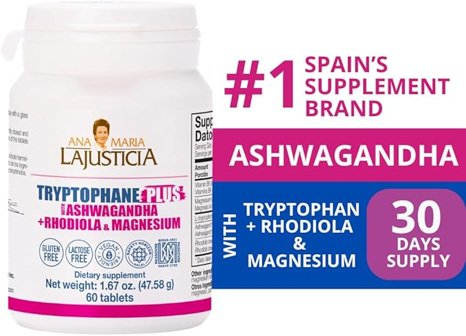 Ana María Lajusticia TRYPTOPHANE Plus ASHWAGANDHA+RHODIOLA&ampMagnesium 60 TABS