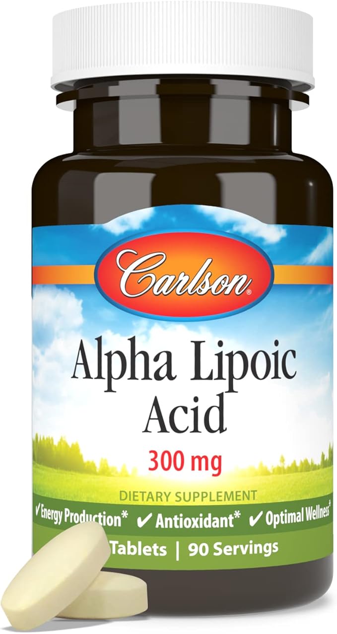 Carlson - Alpha Lipoic Acid 300 mg Promotes Energy Production 90 Tablets