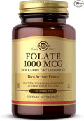 Solgar Folate 1000 mcg - 120 Tablets - 1000 mcg Bio-Active Metafolin - Vegan Gluten Free Dairy Free Kosher - 120 Servings