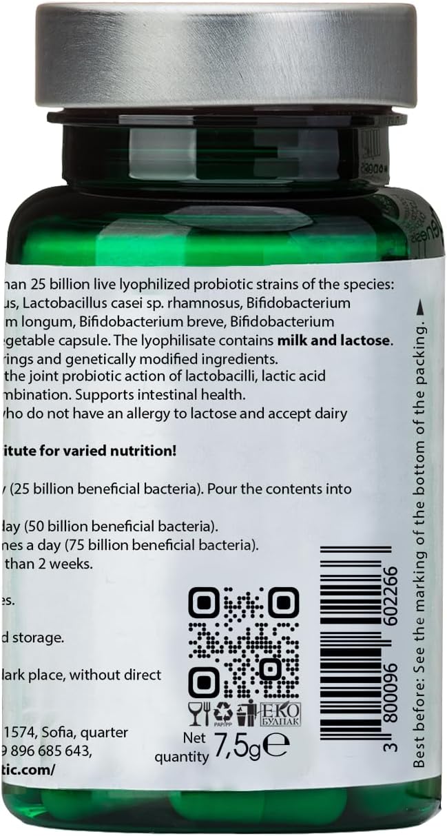 Genesis LABORATORIES Bio Probiotic Supplement 30 Capsules with Bifidobacterium and Lactobacillus spp. 250 mg MegaMix Immune Support Acidophilus Probiotics for Digestive Health Gut Restore Probiotic