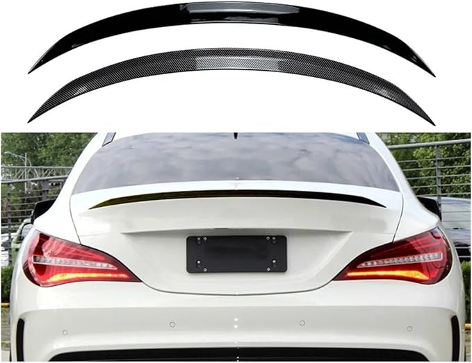 Spoiler Wing Glossy Car Rear Trunk Compatible for Benz CLA Class C117 CLA200 CLA260 CLA45 AMG 2013-2019 (Color : Carbon Black)