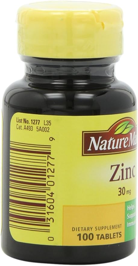 Nature Made Zinc 30mg 100 Tablets (Pack of 6)