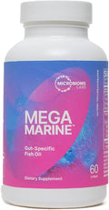 Microbiome Labs MegaMarine Omega 3 Fish Oil Supplements - Gut-Specific EPA DHA Omega 3 Supplement with DPA for Gut Health - Support Immune &amp Gut Barrier Function (60 Softgels)