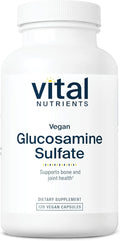 Vital Nutrients Vegan Glucosamine Sulfate 750mg - Healthy Cartilage Mobility and Joint Support Supplement - Vegetable Source of Glucosamine - Gluten Dairy Soy Free - Non-GMO - 60 Capsules