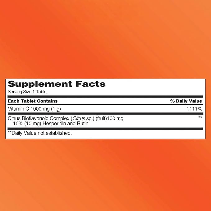 KKL Extra Strength Vitamin C 1000 mg 500 Count Immune &amp Antioxidant Support Daily Dietary Supplement + Exclusive Vtmx Vitamin Guide (2 Items)