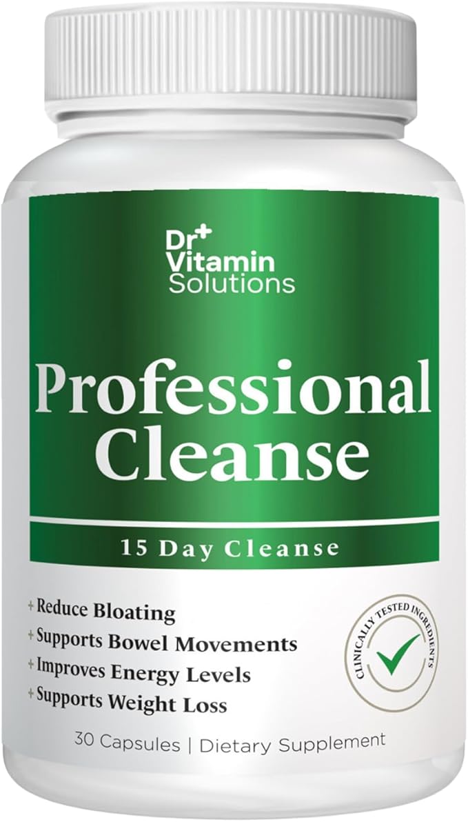 DR VITAMIN SOLUTIONS Thermogenic Fat Burner and Detox Cleanse Bundle - 15 Day Cleanse for Weight Management Gut Health and Bloating Relief - 90 Capsules