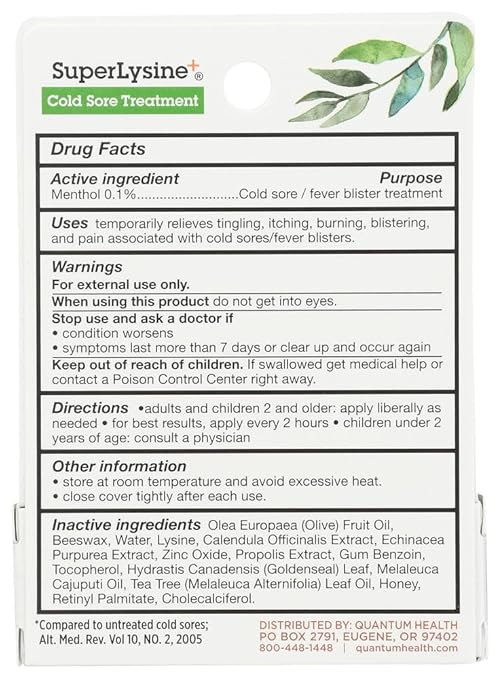 Quantum Super Lysine Plus Ointment Cream 7 Gram - 6 per case.
