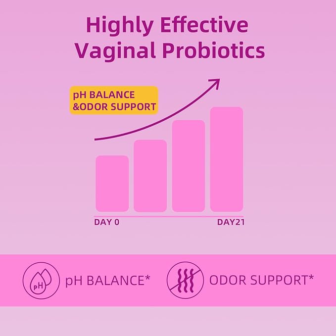 Her Juicy Feminine Probiotics Gummies with Slippery Elm Tropical Pineapple Flavor | Supports ph Balance for Women Digestive &amp Immune Health | 60 Gummies (1 Pack)