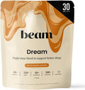 Beam Dream Sleep Powder – Sleep Aid for Adults with Melatonin Magnesium L-Theanine Reishi Mushroom &amp Apigenin Sleep Supplement Sleepy Cocoa Bedtime Drink Mix Sea Salt Caramel Flavor 30 Servi