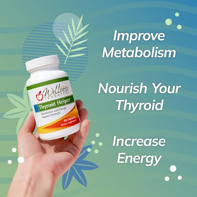 Wellness Resources Thyroid Helper - Natural Supplement for Metabolism Energy Thyroid Support (180 Capsules) …