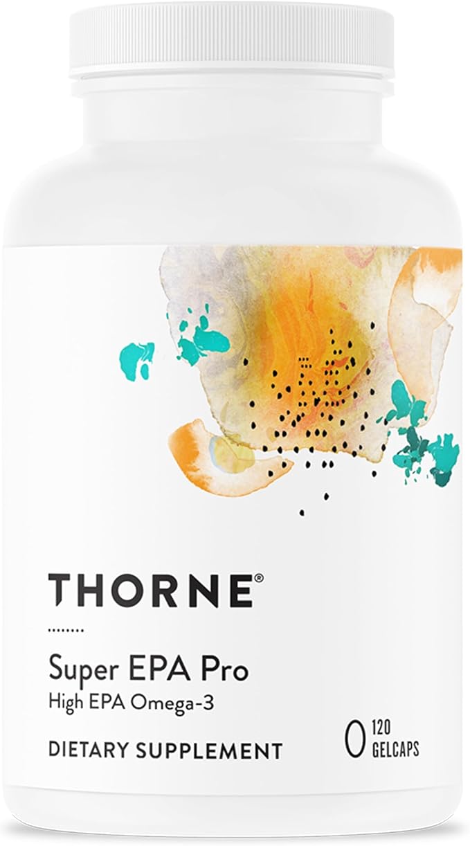 THORNE - Super EPA Pro - Omega-3 Fish Oil Supplement with EPA &amp DHA from Sustainably Sourced Cold-Water Fish - Promotes Blood Lipid Support* - Third-Party Certified - Gluten &amp Dairy-Free -120