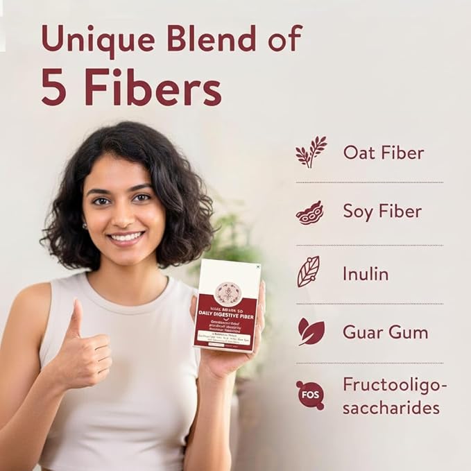 Advanced Unique Blend Of 5 Digestive Fiber Probiotics For Bowel Health Reduce Constipation Gas Bloating Weight Control Unflavored - 15 Sachets (Pack Of 1)