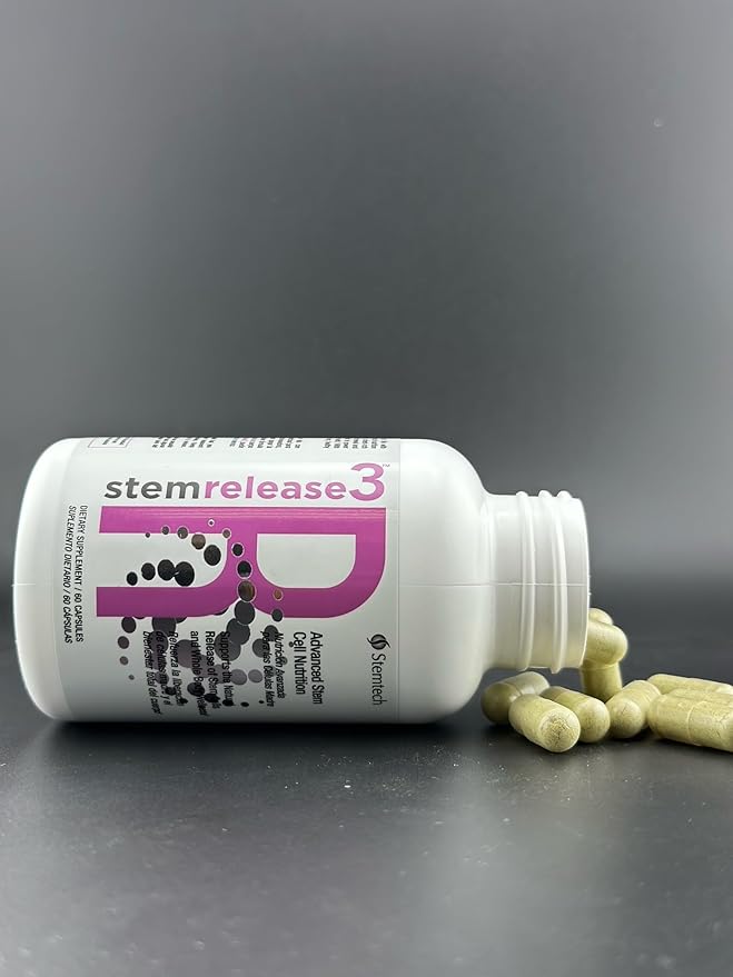Stemrelease3 Cutting-Edge Stem Cell Nutrition for Natural Renewal and Youthful Vitality Exclusive Blend for Enhanced Telomere Health 60 Capsules