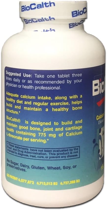 BioCalth® Chewable L-threonate Calcium Tablets Strawberry Flavor Patented Calcium Supplement