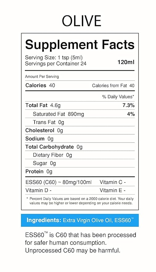SES Research Combo of C60 - Super Antioxidant Olive Oil and 100% Organic Coconut Derived MCT Oil - 150ml