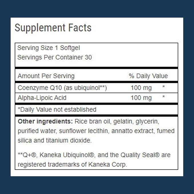 Advanced Bionutritionals Ubiquinol CoQ10 Increased Energy Production Natural Antioxidant Supplement Manufactured in The USA 30 Softgel
