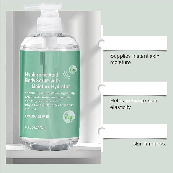 Body Hydrator Hyaluronic Acid Body Serum Hyaluronic Acid Serum For Bod𝐲 For Dry Skin Fast-absorbing Bod𝐲 Care Deep Hydration Non-greasy Formula 10 Fl Oz (2PC)