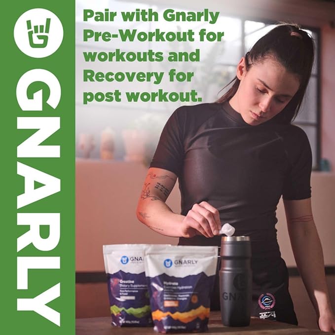 Gnarly Nutrition Greens Superfood Powder – Lemon Mint Performance Super Greens Powder – NSF Contents Certified – Organic Probiotics &amp Essential Micronutrients - Lemon Mint 11.64 oz
