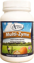 Omega Alpha Multi-Zyme Digestive Enzyme-180 Capsules