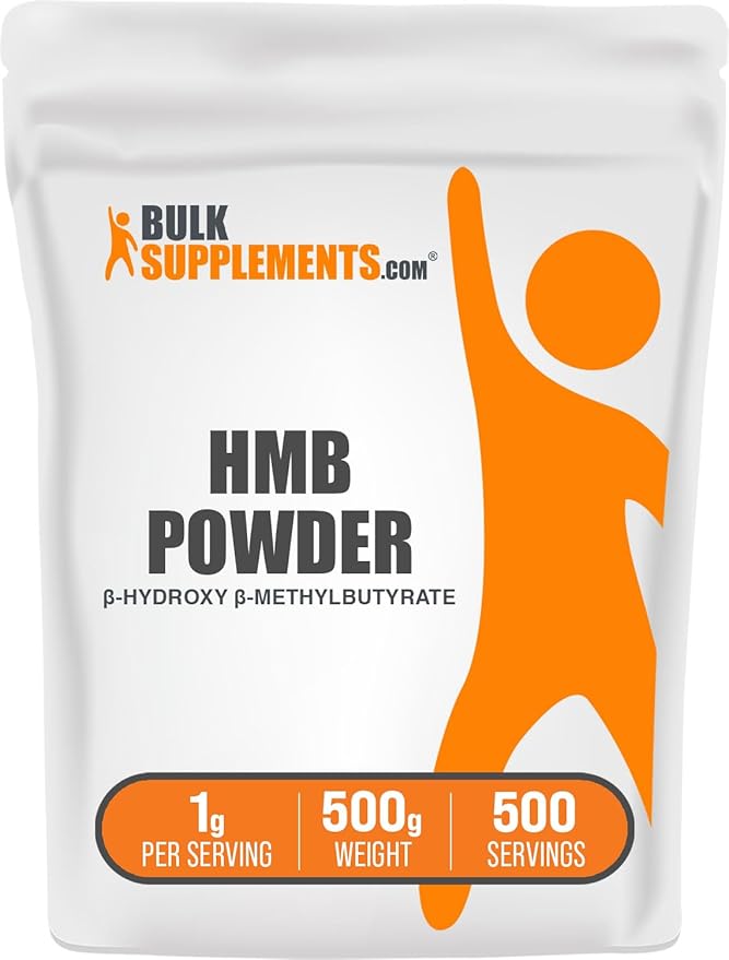 BulkSupplements.com HMB Powder - as Calcium HMB Beta-Hydroxy Beta-Methylbutyrate - HMB Powder Supplements Gluten Free - 1g per Serving 500g (1.1 lbs) (Pack of 1)