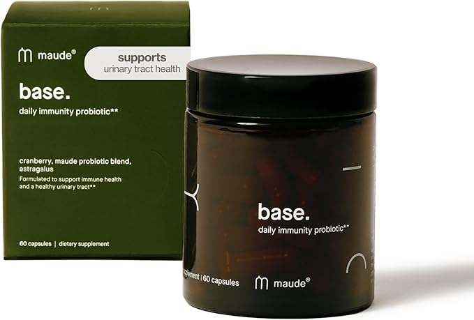 MAUDE Base - Daily Probiotics for Digestive Health &amp Immune Support - Promote Urinary Tract Health &amp Nurture Your Gut Microbiome - with Zinc Vitamin C &amp PaCran Cranberry Extract (60 Capsu