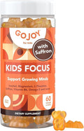GOJOY NATURALS Kids Focus Gummies – Saffron Magnesium Glycinate L-Theanine &amp Inositol Supplement for Kids &amp Teens – Focus Attention &amp Calm – Vegan Sugar-Free Non-GMO