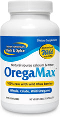 NORTH AMERICAN HERB &amp SPICE OregaMax - 90 Vegi Capsules - Healthy Digestive &amp Immune Support - Oreganol P73 Oregano Oil Supplement with Garlic &amp Onion - Non-GMO - 90 Servings