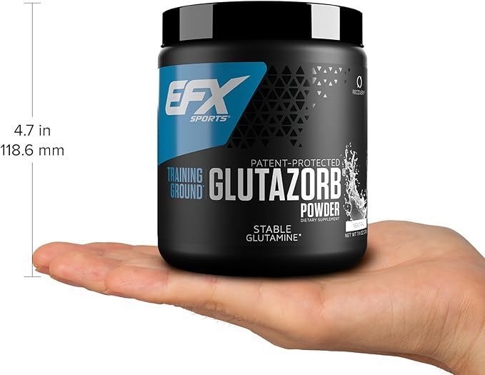 EFX Sports Training Ground Glutazorb Powder | Highly Concentrated pH Correct Glutamine Supplement | Digestion &amp Immune Support | 140 Servings (Unflavored)