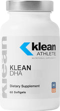 Klean Athlete Klean DHA - DHA Supplement for Athletes - Supports Heart &amp Brain Health* - Omega 3 Fish Oil - with EPA &amp DHA - Non-GMO &amp Gluten Free - 60 Softgels