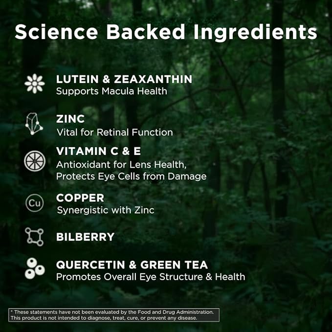 Macutene Protect Eye Vitamins for Macular Support Areds 2 with Lutein and Zeaxanthin Supplements (25mg/5mg) – Doctor Formulated Bilberry Supplement for Eyes Lab Tested Vegan (60 Capsules)