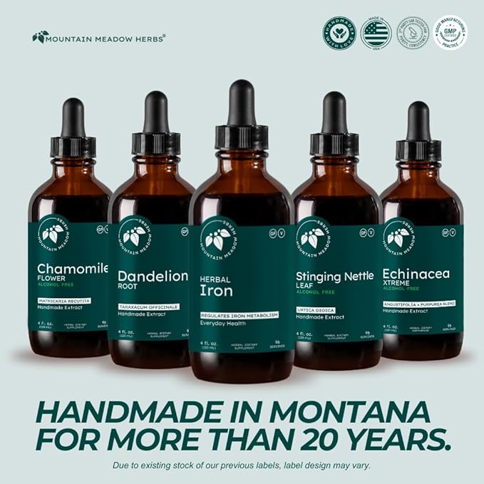 Mountain Meadow Herbs Herbal Iron - 2 oz - Gentle Herbs to Support and Regulate Iron Metabolism and Absorption