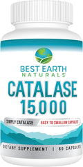 Best Earth Naturals Catalase Supplement 15000 - Hair Supplements for Strong Hair - 60 Capsules (60-Day Supply)