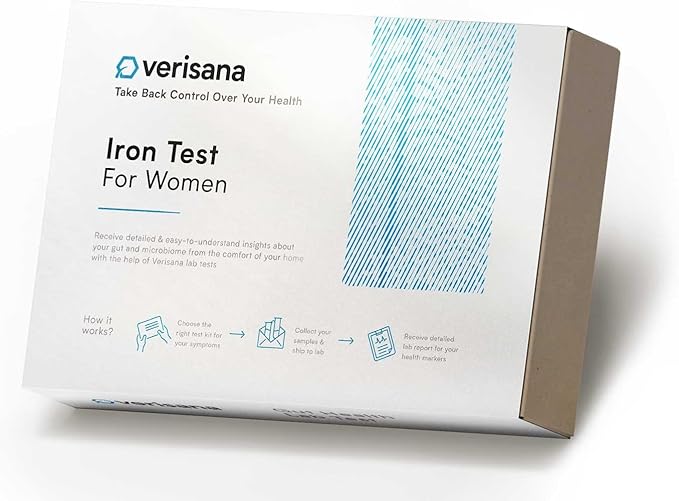 Iron Test for Women – Determine Your Ferritin Value &amp a Possible Iron Deficiency – Easy &amp Convenient from Home by CLIA-Certified Lab – Verisana
