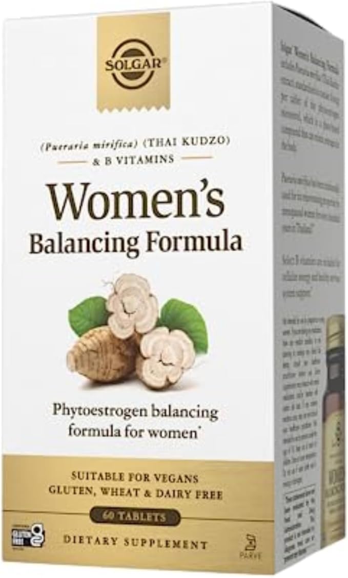 Solgar Women's Balancing Formula 60 Tablets - Pueraria Mirifica - Phytoestrogen Balancing Formula Energy Metabolism Nervous System Health - Vegan Gluten-Free Dairy Free Kosher - 60 Servings