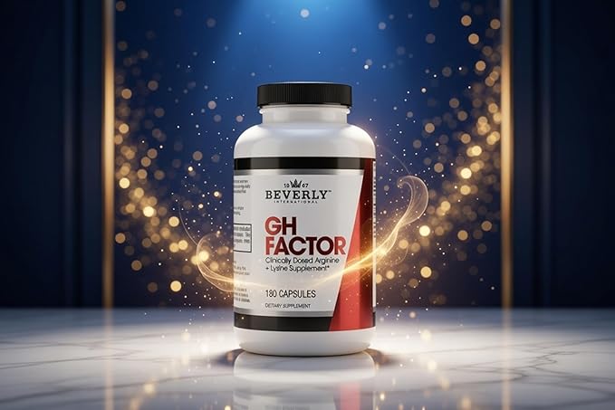 Beverly International GH Factor 180 Capsules. Arginine and Lysine Supplement Amino Acid Formula. Revitalize Your Physique.